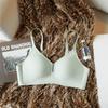 V-Neck Seamless Push-Up Bra – Women's Soft, Supportive & Anti-Sagging Design Without Steel Ring.