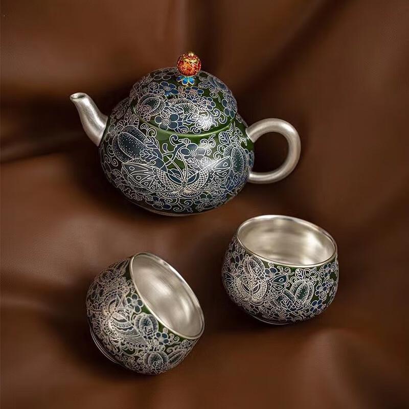 Chaxun Butterfly Loves Flowers Hand-Painted Ceramic Tea Set