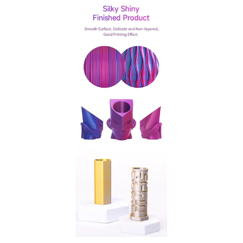 eSUN PLA-Silk Mystic Multi Color Filament 1.75mm 1kg 3D Printer