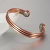 Pure Copper Bracelet Men Women Adjustable Vintage Stripe Magnetic Bangle Arthritis Health High Magnet Jewelry Resizable