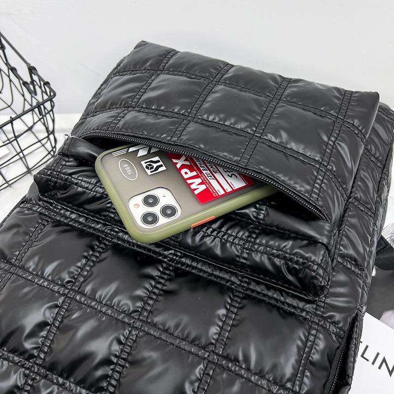 Yogodlns Зимний космический хлопковый рюкзак для женщин, школьная сумка большой емкости для студентов, водонепроницаемый нейлоновый рюкзак