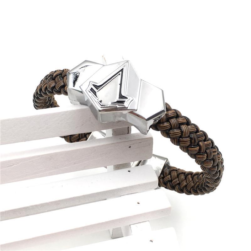 Наруто Аниме Ниндзя Унисекс Сплав Браслет Гальванизированный Дизайн Листа Коллекционный для фанатов Сувенир для путешествий Корпоративный подарок