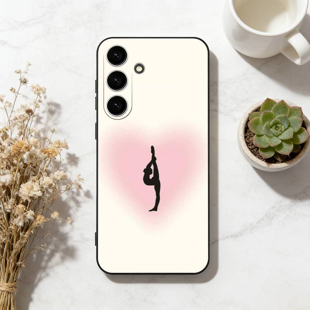 Чехол для телефона GYM Girl Gymnastic для Samsung Galaxy A73,A72,A71,A70,A53,A52,A51, Мягкий силиконовый черный чехол