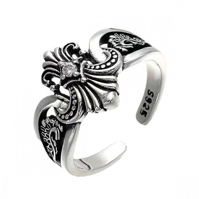 Adjustable Anchor Ring Men Women Punk Hip Hop Vintage Finger Stylish Geometric Jewelry Accessory