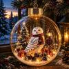 Clear Animal Snow Globe Ornament Christmas Tree Ornament  Desktop Mantel Bookshelf Display