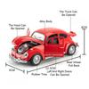 1:Масштаб 18 Жук 1955 300SL Модели Винтажные Автомобильные Игрушки Сплав Литье под Давлением Машинка Резиновые Шины Оттяжка День Рождения Автомобиль Подарки для Друзей