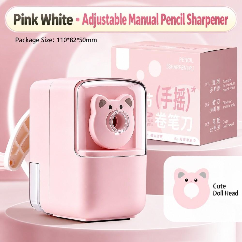 Auto Feed Pencil Sharpener 5 Gears Adjustable Tip Thickness Manual Pencil Sharpener Students