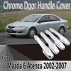 Для Mazda 6 Mazda6 Atenza Wago 2002 ~ 2007 2003 2004 2005 2006 наклейки украшения хромированная крышка дверной ручки ремонт автомобиля