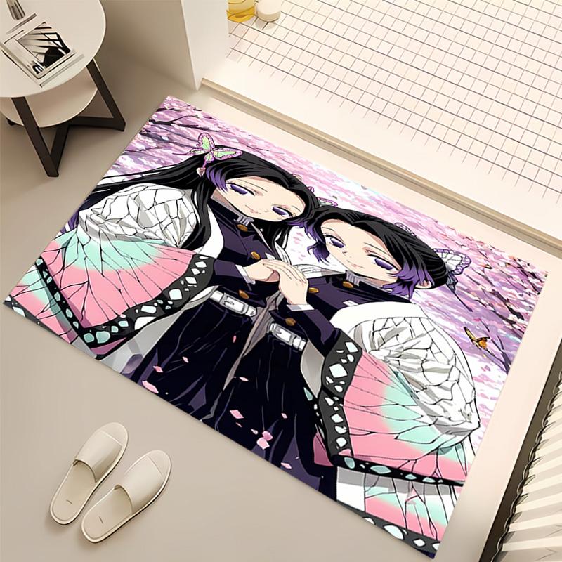 1pc Demon Slayer characters1 Print Area Rug - Soft, Washable Non-Slip Indoor Mat, Living Room, Home Office Decorative Rug,Office Decorative