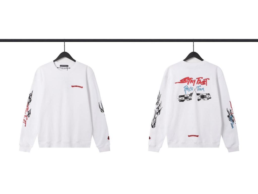 Новая коллекция худи Chrome Hearts с крестом, простые, классические, унисекс, с круглым вырезом