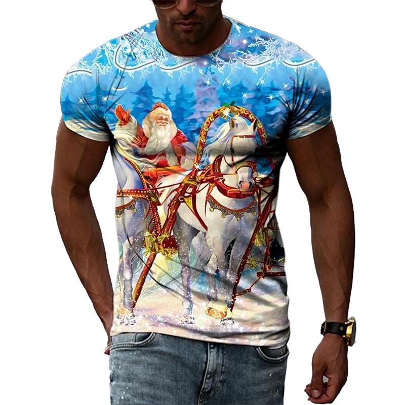 Christmas Atmosphere Original Pattern 3D Printed T-Shirt Christmas Eve New Year Clothing Comfortable Versatile High Quality Top