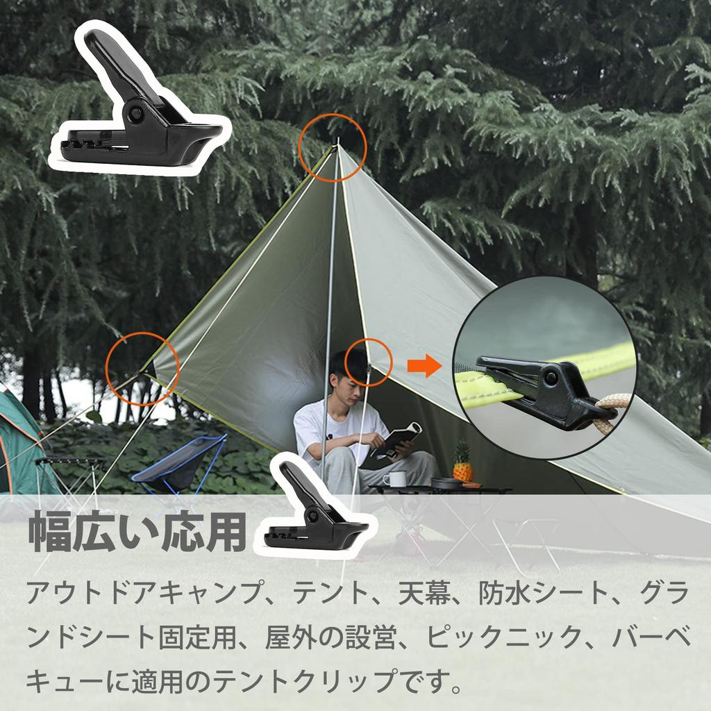 D.SigiYa Tent Clip, Strong, Small, Pack of 12, Camping Fixation