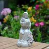 Mary Figurine Garden Light Not Waterproof Resin Jesus Statue Sculpture for Living Room Lawn
