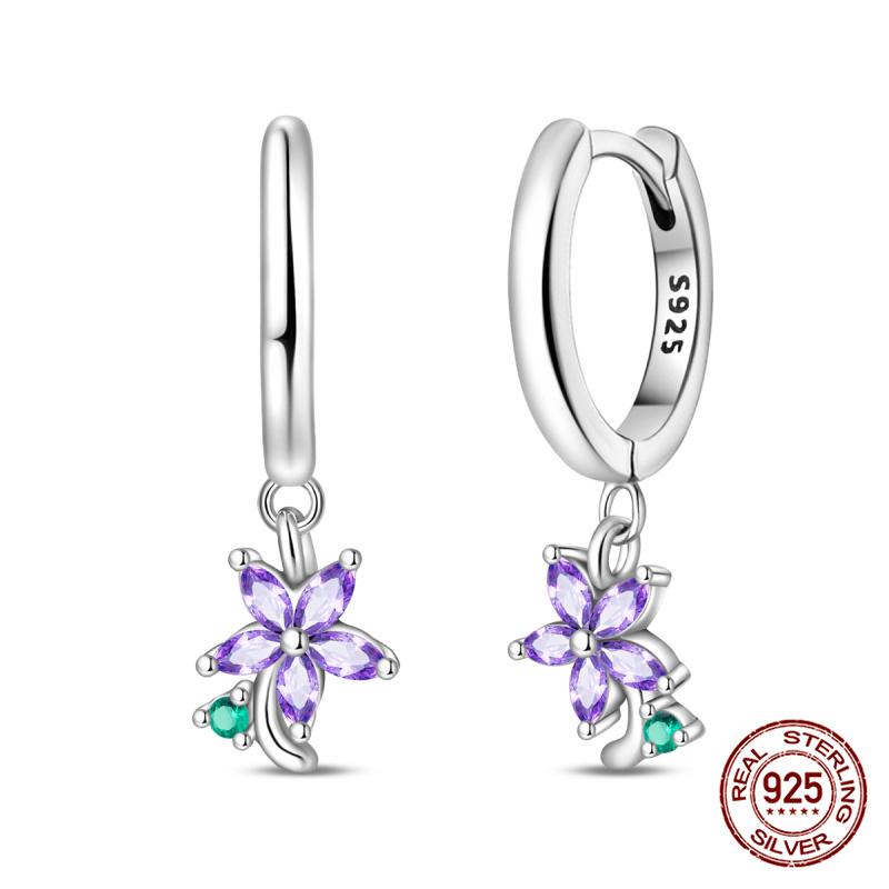 Original 100% S925 Silver Sweet Cherry Strawberry Sweetheart Avocado Women's Earrings Engagement Anniversary Gift
