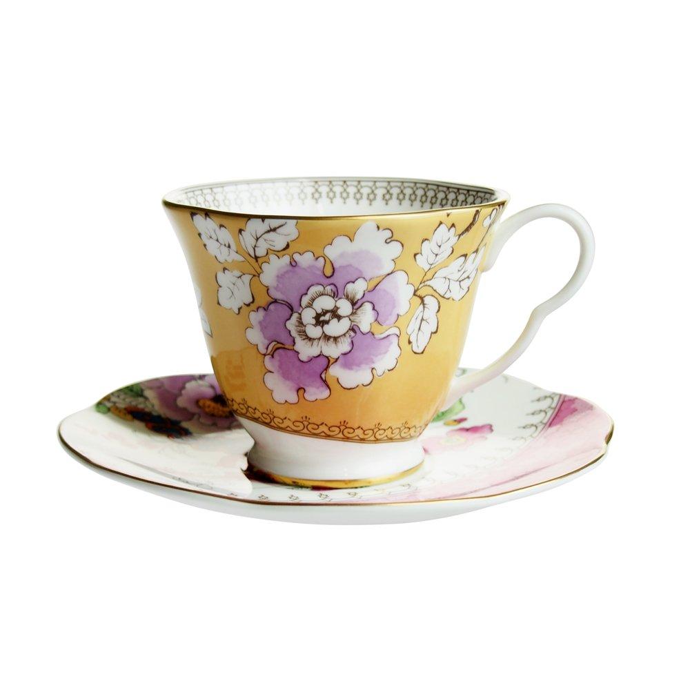 Wedgwood Butterfly Bloom Чашка для чая Желтая и блюдце,