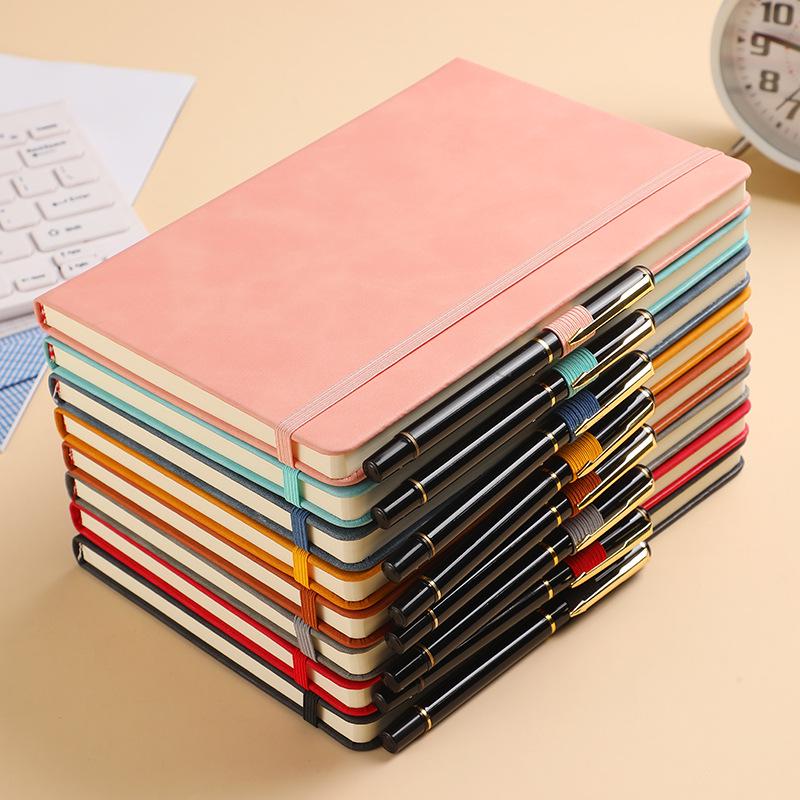 Блокнот формата А5 на резинке - Настраиваемый журнал цвета макарон с печатью логотипа