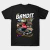 Мужская черная футболка с принтом The Bandit Печать на бумаге без вырезания Хлопковая футболка