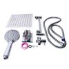 8in Shower Head Combo Rain Handheld Shower Head Wall Mount High Pressure 5 Spray Modes Aluminium