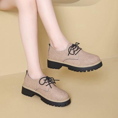 Модные одинарные туфли большого размера с перекрестными ремешками, новые весенне-осенние, с мелким вырезом, круглым носком, удобной мягкой подошвой и плоским каблуком, женские туфли