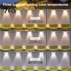 Solar Garden Wall Light Washer Lights, Outdoor Light, Waterproof LED Lamp Warm White with Color Changing RGB, Landscape Wash for Patio Fence