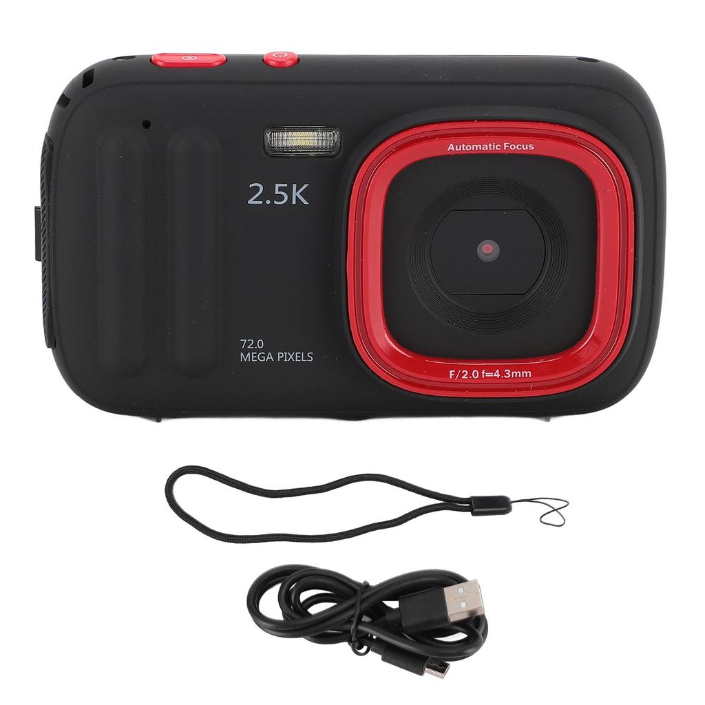 2.4 Inch 72MP Digital Camera with Fill Light 2.5K MP3 Player Auto Focus 16X Zoom Rechargeable