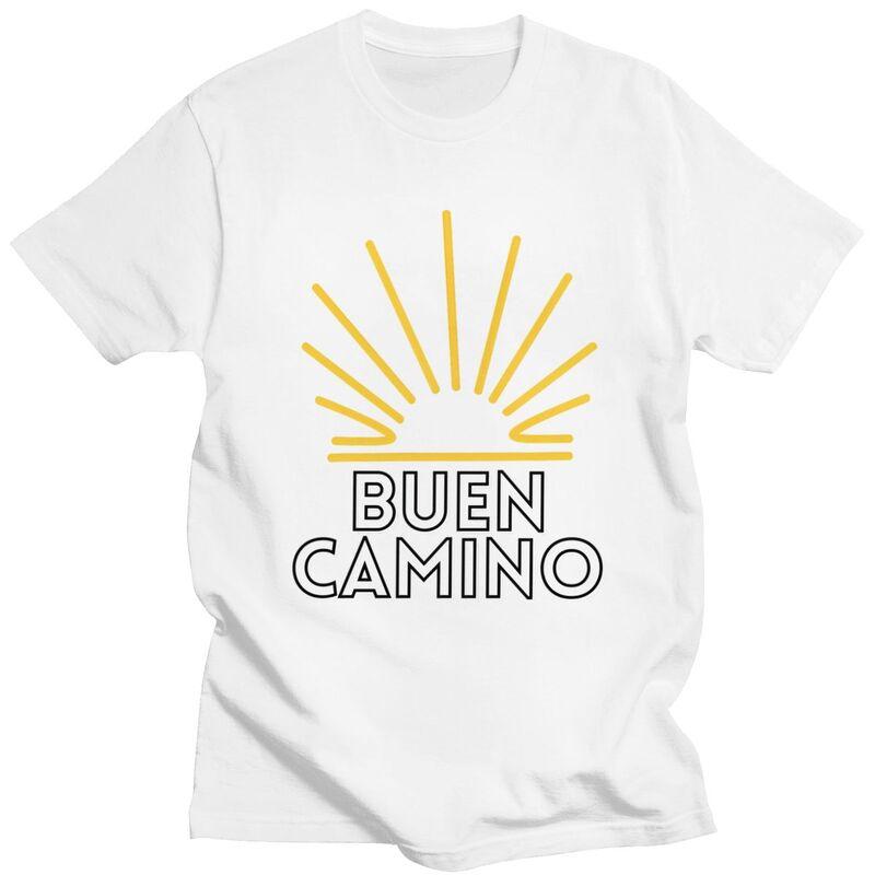 Кастомные футболки Buen Camino De Santiago Унисекс с коротким рукавом Streetwear Tee 100% Хлопок Оверсайз Футболки Мерч