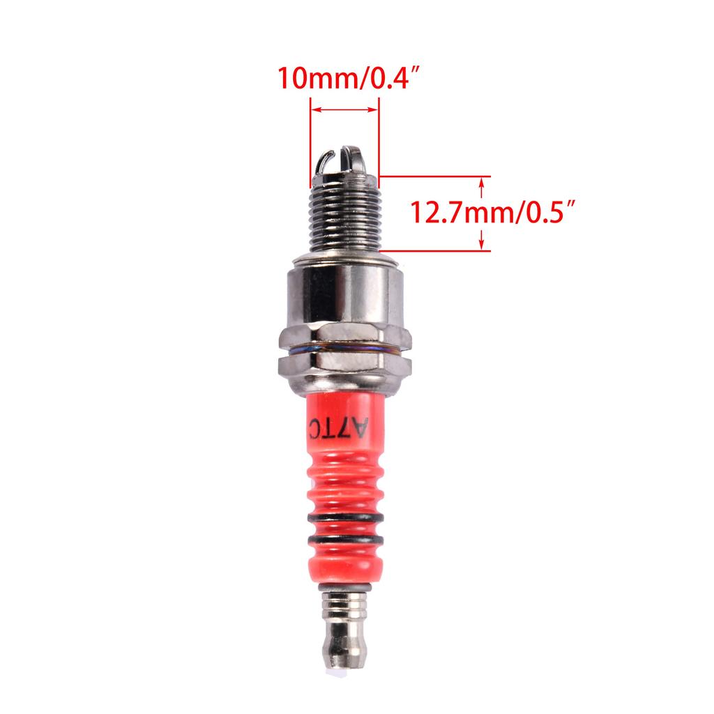 WOOSTAR Свеча зажигания A7TC A7TJC 3 электрода GY6 50cc-125cc для мопеда скутера ATV Quadcopter 2 Pack