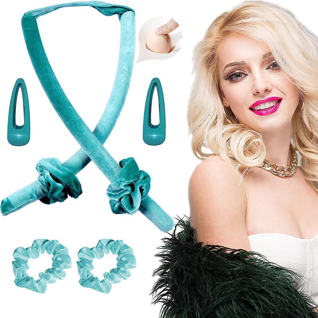 Набор для завивки волос без нагрева для длинных волос, щипцы для завивки волос без нагревания с резинками для волос, зажимами для сна на ночь