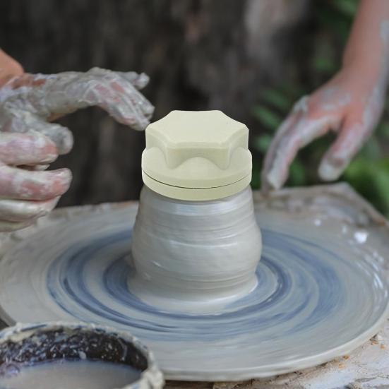 Clay Pottery Throwing Trimming Spinner Tools Compact Portable Easy To Use Ceramic Rotary Clay Spinner Clay Finishing Tools