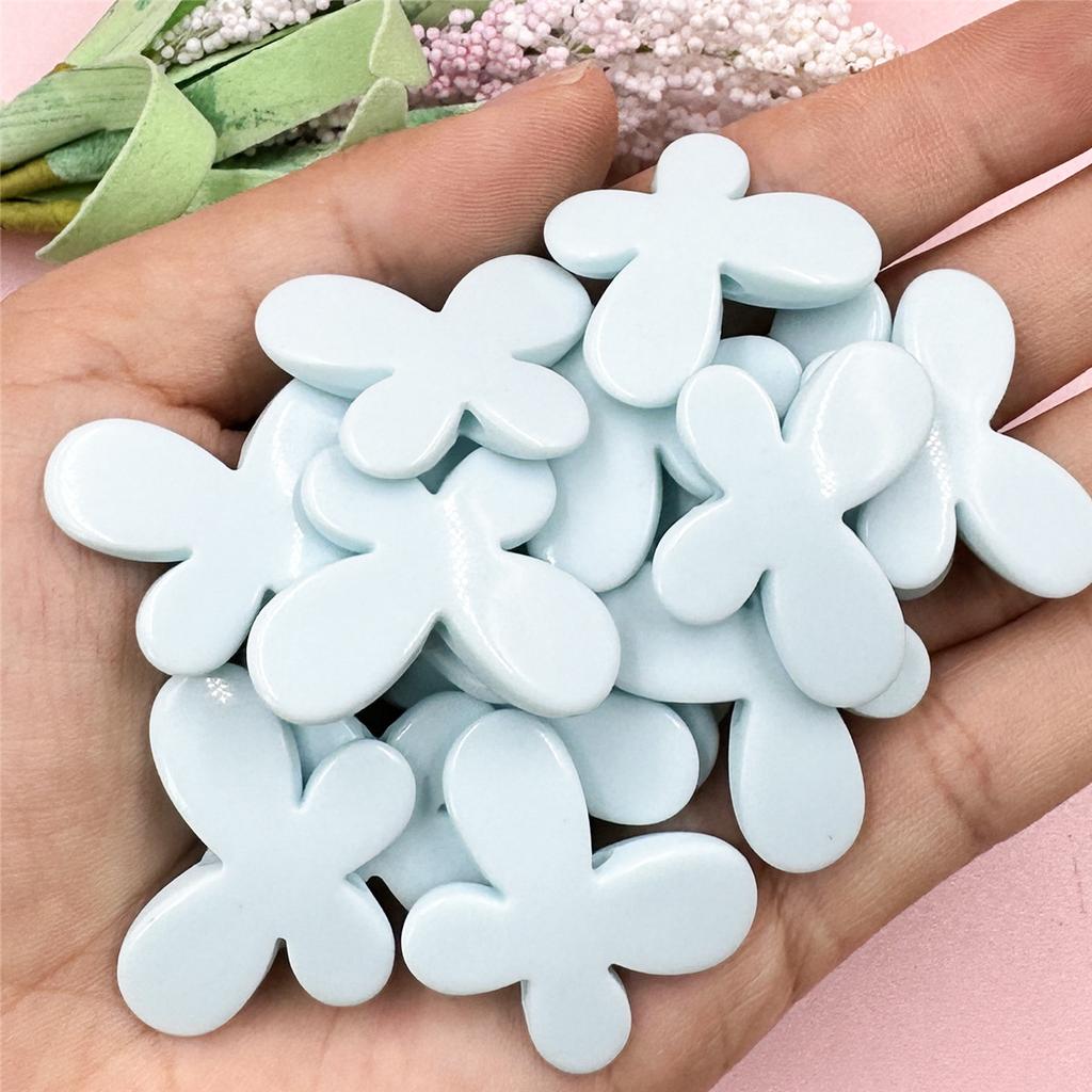 Высококачественные акриловые серьги-бусины для самостоятельного изготовления, аксессуары для телефонной цепочки, 20 шт., бусины ручной работы, кремовые бусины-бабочки, макароны 21,5 x 29,2 мм