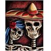 Full 5D Diy Diamond Painting Hat Skull Couple Embroidery Cross Stitch Home Decor Handmade Gift