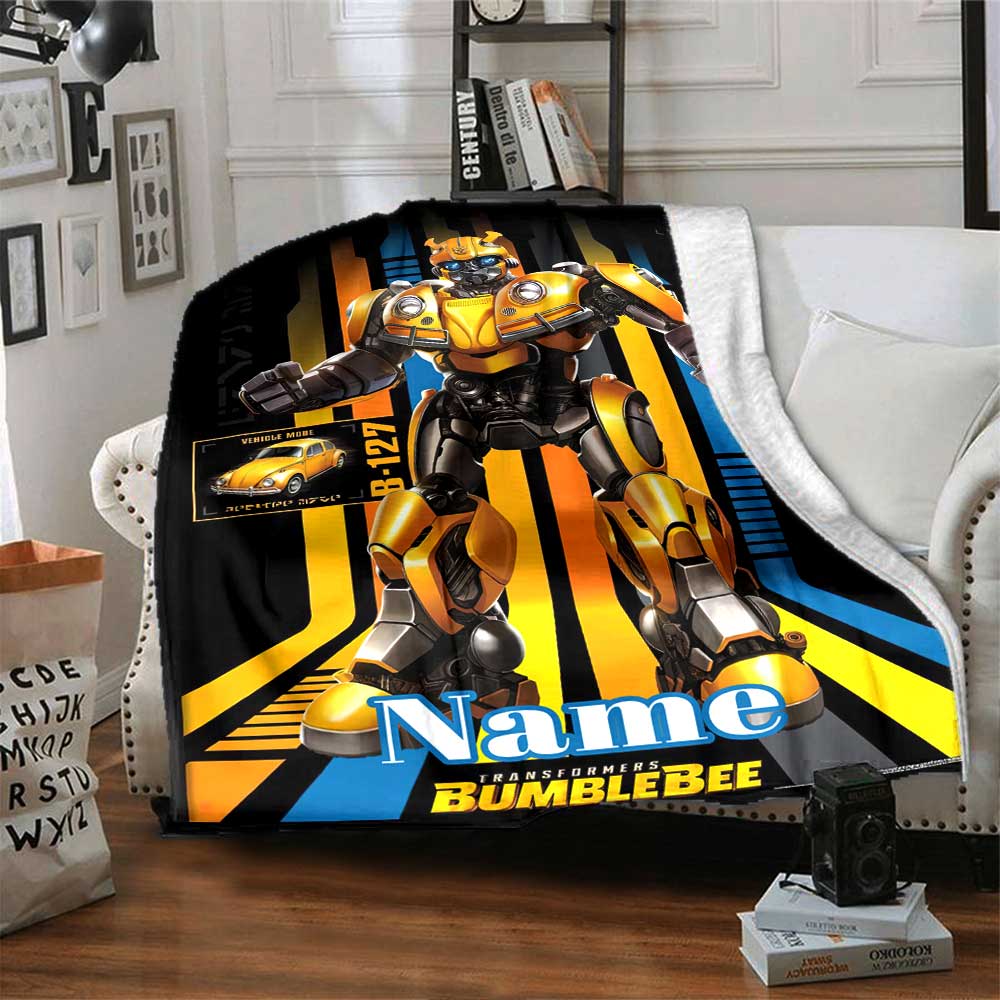 Transformers Fans (17) Personalized Name Blanket Cozy Customizable Blanket Ultra-Soft Versatile for Bed Home Decor Picnics Living Room