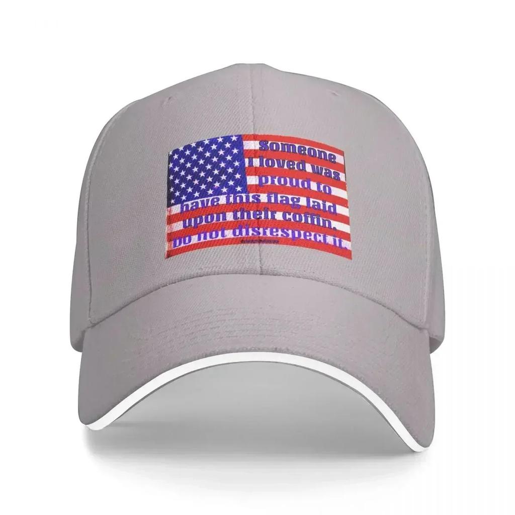 Memorial to Loved One USA Flag Baseball Cap Hat Luxury Brand Golf Wear Cosplay Designer Unisex Womens