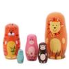 Animals Pattern Matryoshka Doll Toys Wooden Stacking Dolls Home Decor Nesting Dolls Kids Toy