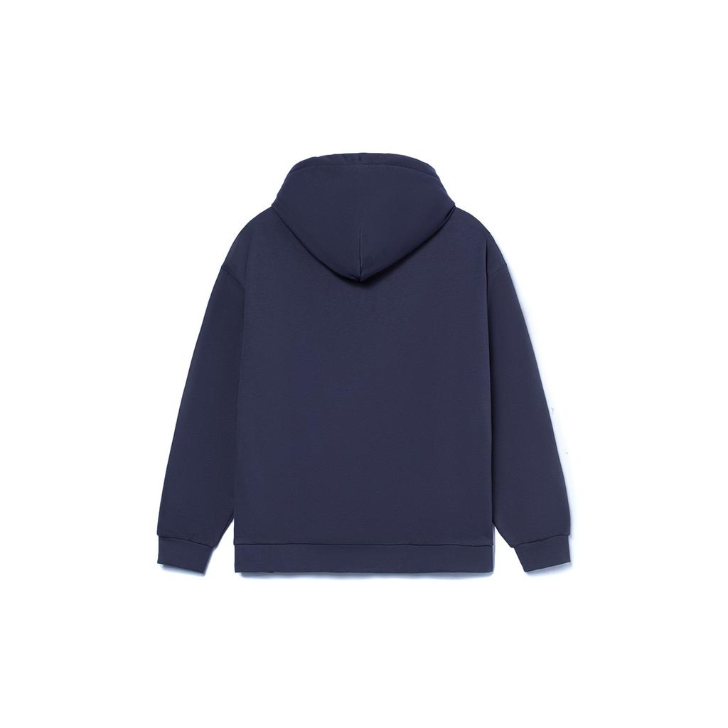 Li Ning Ретро Логотип Принт Свободный Толстовка С Капюшоном Унисекс Толстовка Темно-фиолетовый Серый AWDRD36-9