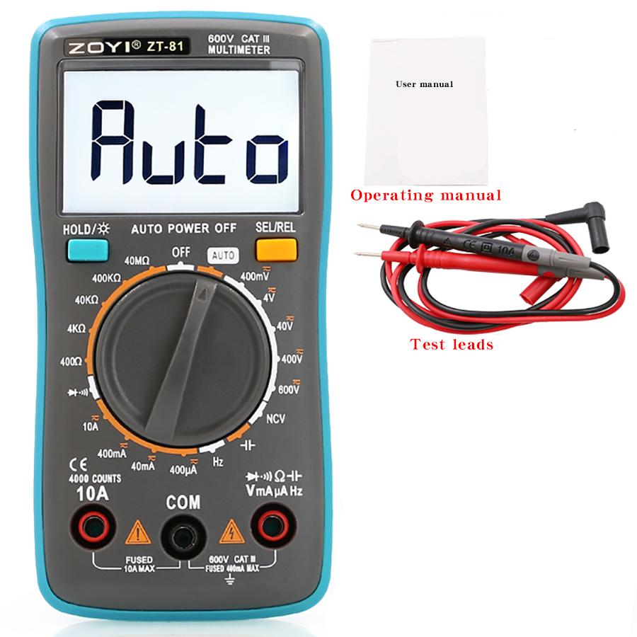 ZOYI ZT-82 Smart Electrician Digital Multimeter, Household High-precision Digital Display Mini Multimeter