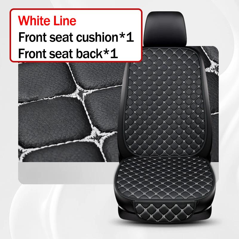 Kcimo Pu Leather Car Seat Cover Seat Back Soft Cushion Universal Front and Rear Car Seat Cushion Chair Carpet Pad Four Seasons