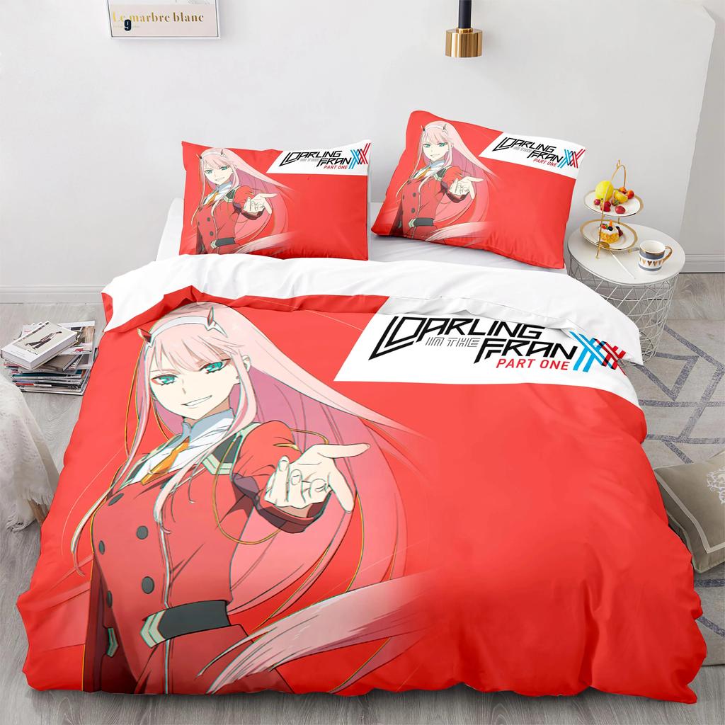Комплект постельного белья Nwe Darling In The Franxx, покрывало, односпальное, двуспальное, двуспальное, двуспальное, двуспальное, комплект постельного белья, пододеяльник для семьи, 23 шт.