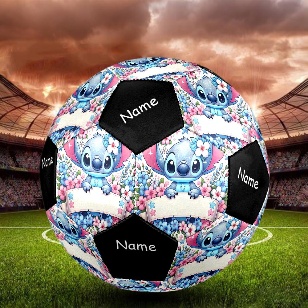 Custom Name Stitch Theme Size 5 Soccer Ball, Suitable for Both Indoor and Outdoor Matches, a Gift Suitable for Everyone.