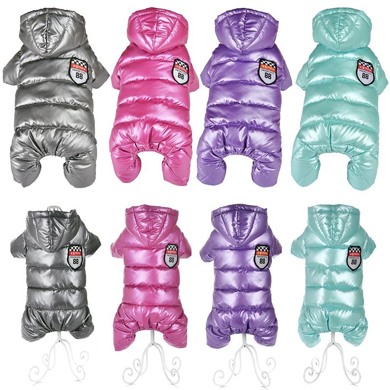 Dog Overalls For Small Dogs Winter Warm Puppy Pet Dog Coats Waterproof Hooded Dog Thicken Jacket Chihuahua Yorkie Clothing
