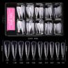 100Pcs/Box Stiletto Nail Mold Tips Nail Dual Forms For Poly Nail Gel Finger Extension Nail Art UV Builder Easy Find Extension Tool