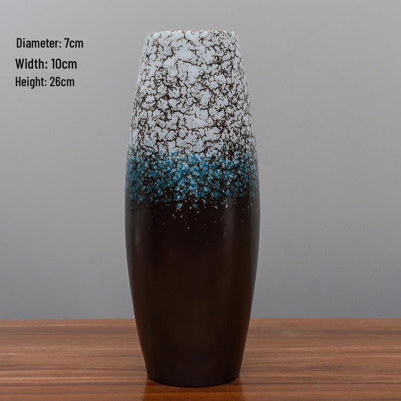 Европейская минималистичная керамическая напольная ваза для гостиной - Икебана и сухоцветы