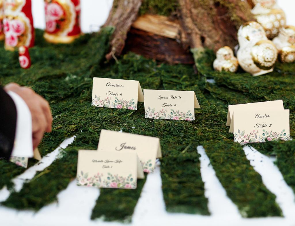 Inkdotpot Упаковка из 24 печатных палаточных столиков, карточки с местами для сервировки стола на свадьбу, именные карточки для сопровождения свадьбы на День Благодарения