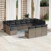 VidaXL Garden Lounge Set with Cushions 14 Pcs, Patio Sofas, Patio Furniture Set, Outdoor Furniture, Grey 3223905