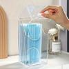 1pc Clear Storage Box Mask Organizer, Acrylic Dustproof Multifunction Holder With Lid