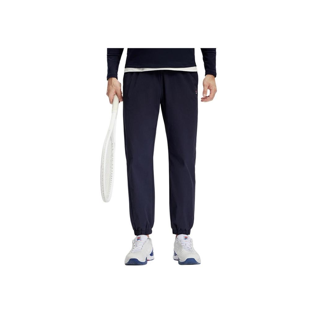 Fila Официальные мужские тканые длинные брюки 2024 Весна Новые базовые простые фитнес спортивные трикотажные зауженные брюки мужские низы королевский синий A11M413801FNV