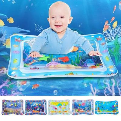 1 шт. водный сенсорный игровой коврик, утолщенный надувной водный коврик для кошек и собак, игровой коврик для домашних животных с рыбой, морем и океаном, сенсорная игрушка для воды