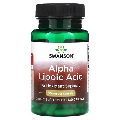 Альфа-липоевая кислота, 50 мг, 120 капсул