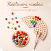 Montessori Toys  Rainbow Board Clamp Ball Toy  Wooden Baby Toy  Hand and Foot Coordination Toy  Baby Tolor Recognition Toy  Gift