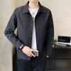 Spring and Autumn New Jacket Men's Jacket Trend Korean Version Youth Slim Handsome Casual Solid Color Lapel Versatile Top Trend